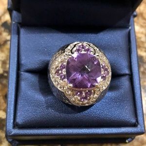 💜 Sima K Genuine amethyst .925 sterling ring!